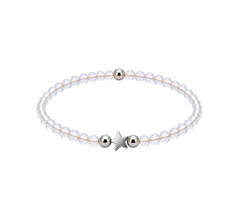 GRAV Crystal Star Ezüst 925 Ásvány Karkötő