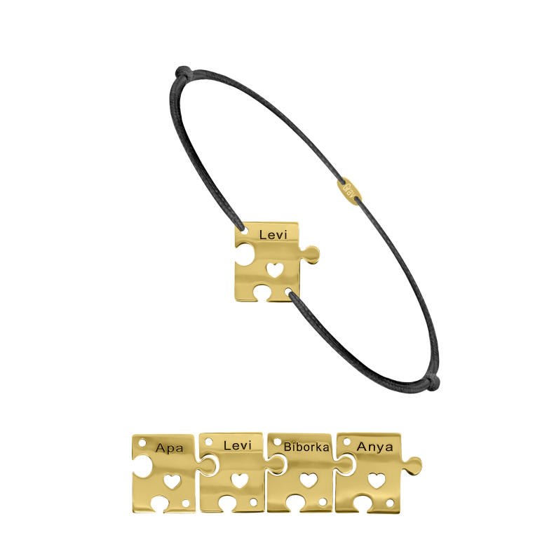 GRAV Puzzle Family 4 Arany 14K Fonalas Karkötő