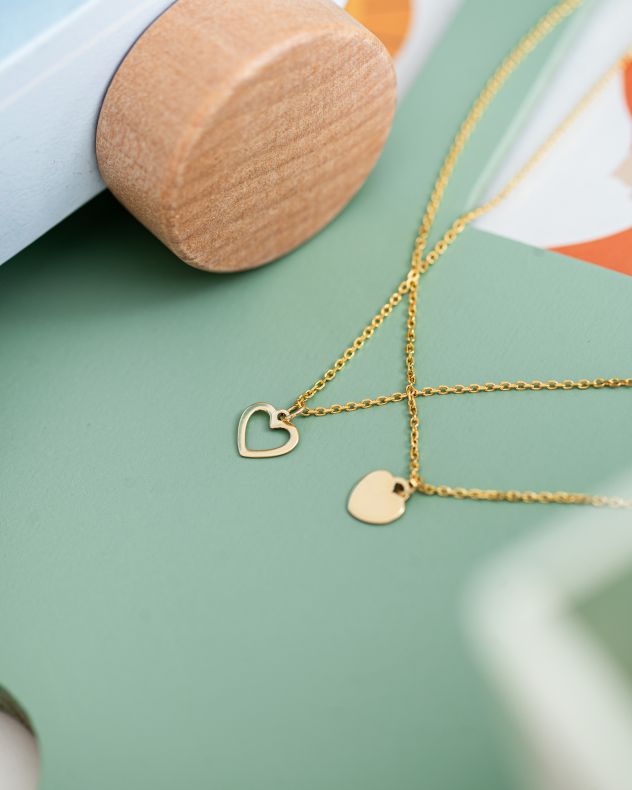 GRAV Baby Heart Contour Arany 14K Nyaklánc