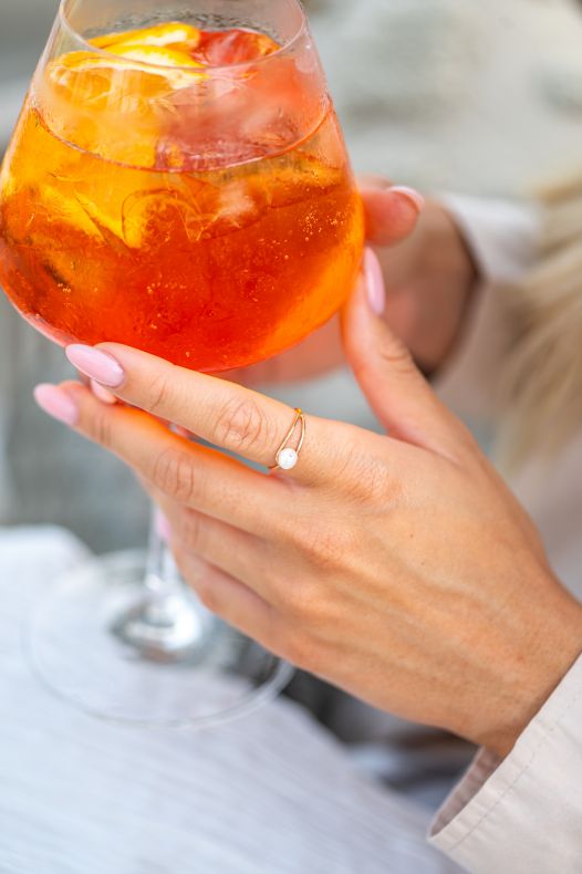 GRAV Pearl Drop EZÜST 925 Gyűrű