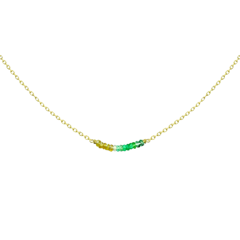 GRAV Rayfield Zafír Smaragd Arany 14K Nyaklánc