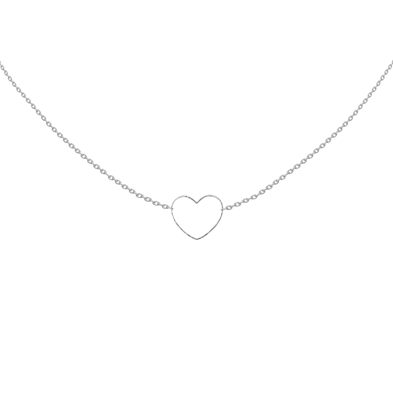 GRAV Quintessa Big Heart Contour Ezüst 925 Nyaklánc