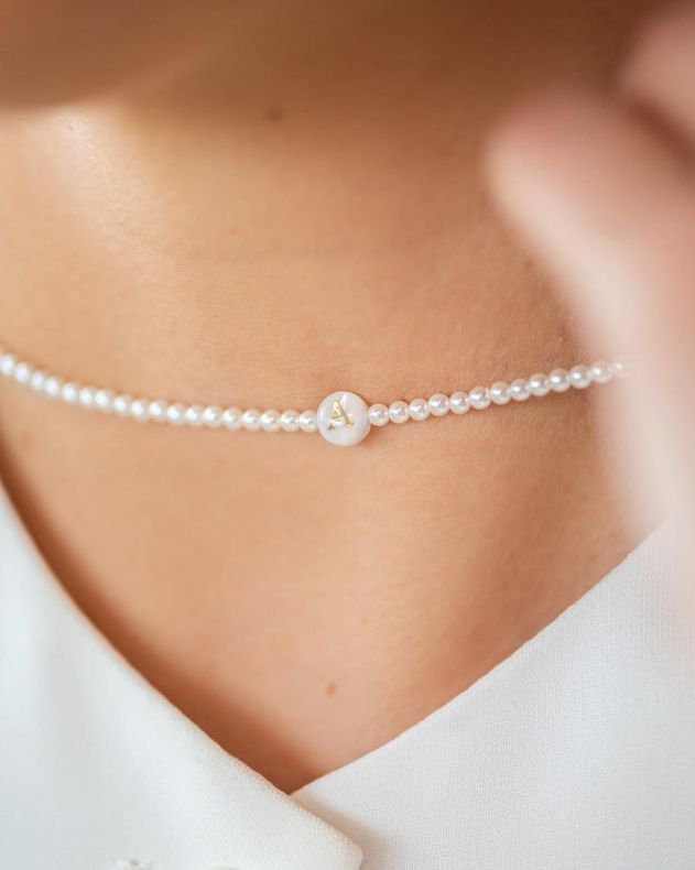 GRAV Pearl Letter ABC Ezüst 925 Nyaklánc