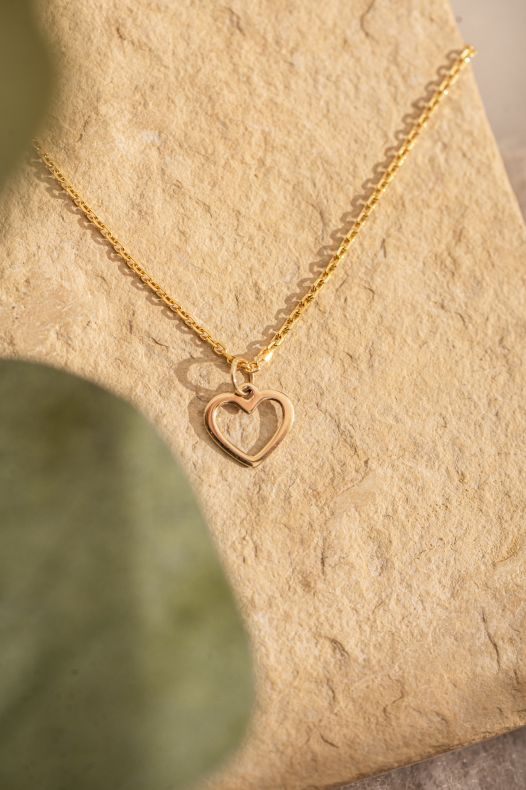 GRAV Baby Heart Contour Arany 14K Nyaklánc