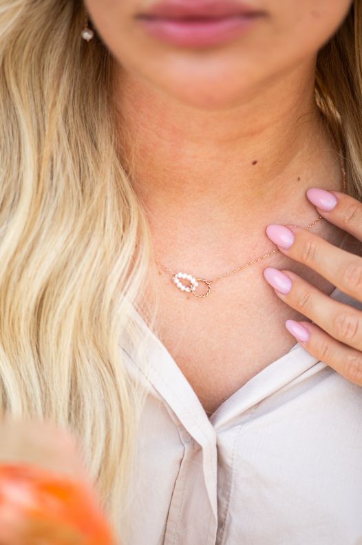 GRAV Pearl Hoop ARANY 14K Nyaklánc