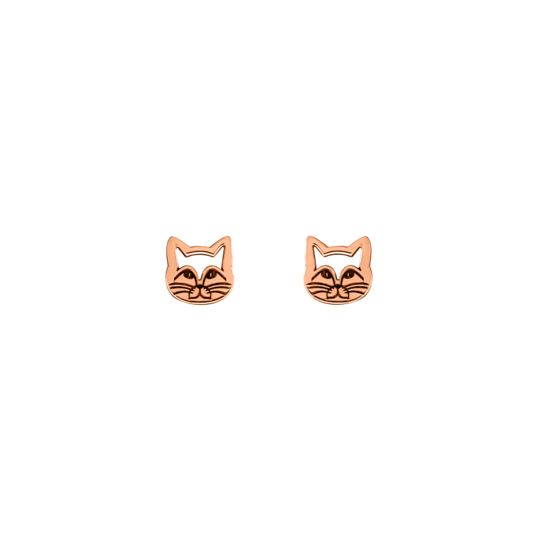 GRAV Cat Contour Arany 14K Fülbevaló