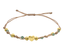 GRAV Macrame Gold Heart Ezüst 925 Karkötő