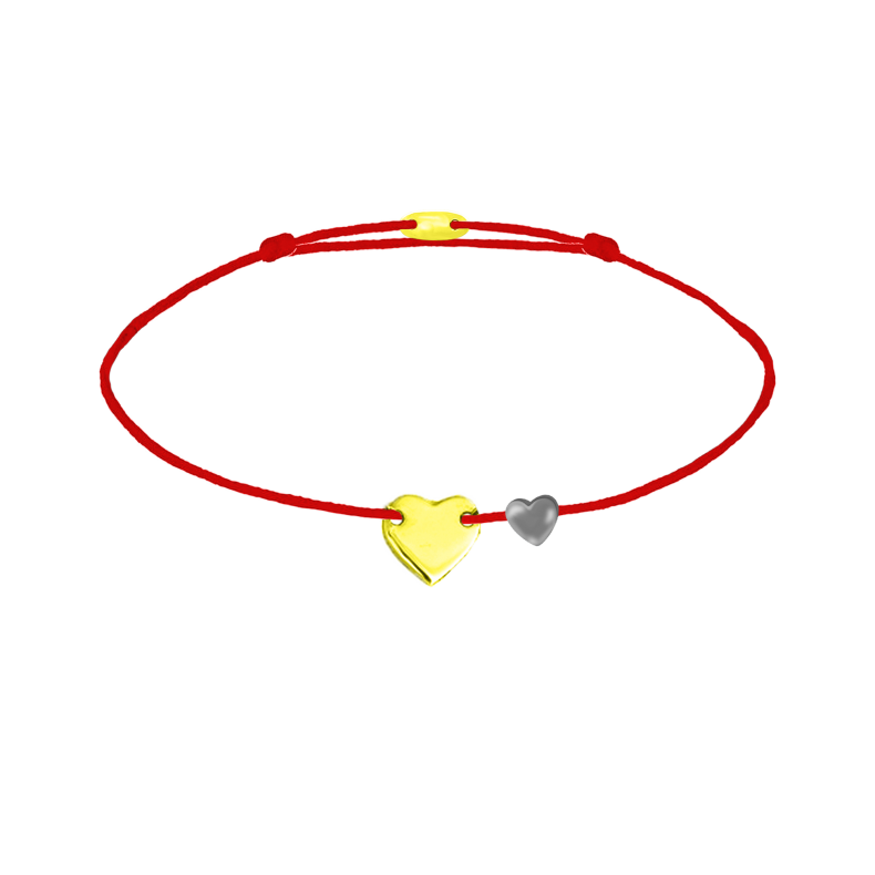 GRAV Heart Arany 14K Fonalas Karkötő