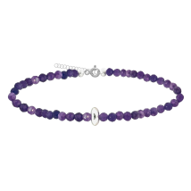 GRAV Gemstone Amethyst Ezüst 925 Ásvány Karkötő
