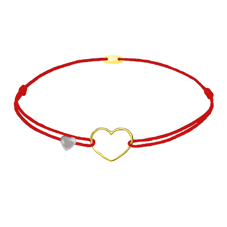 GRAV Contour Heart Arany 14K Fonalas Karkötő