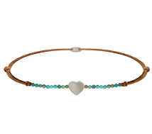 Grav Gemstone Heart Arany 14K Karkötő