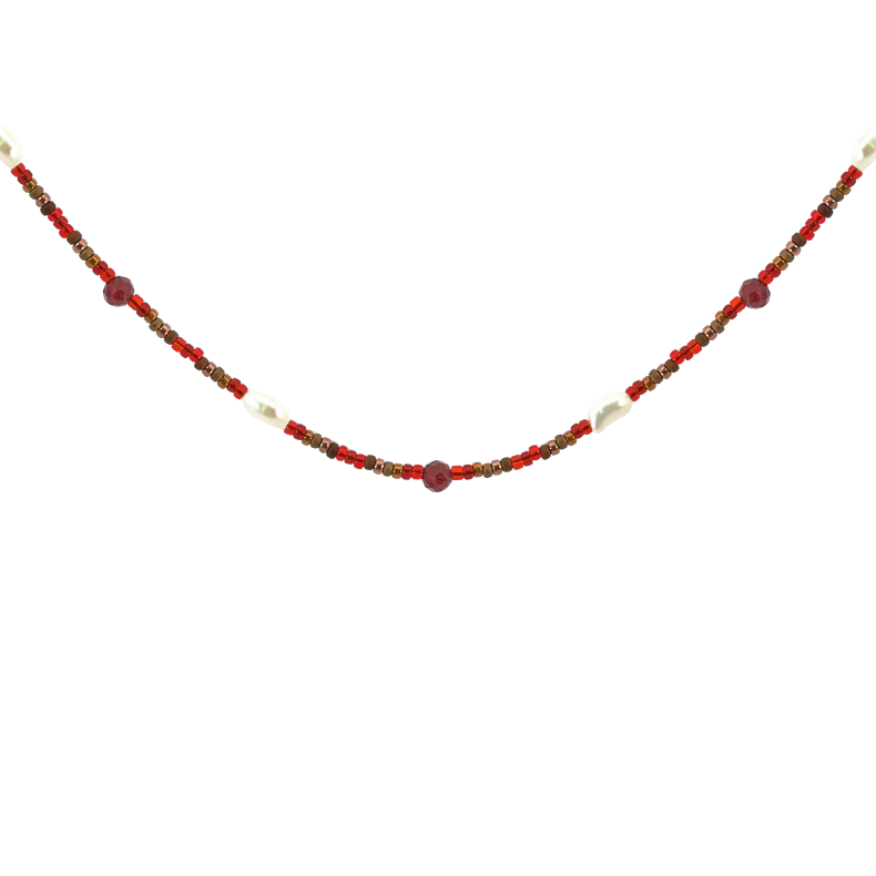 GRAV Verona Pearl Garnet Ásvány Ezüst 925 Nyaklánc