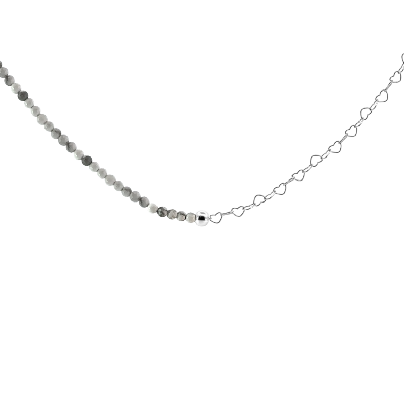 GRAV Saona Heart Howlite Ezüst 925 Nyaklánc