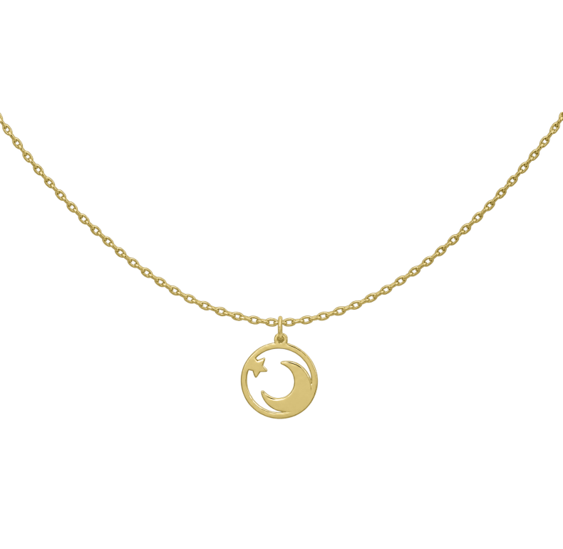 GRAV To The Moon Contour Arany 14K Nyaklánc