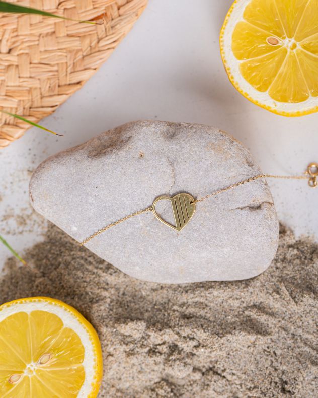 Grav Heart Arany 14K Karkötő