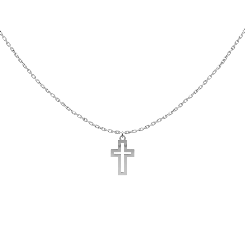 GRAV Cross Contour Ezüst 925 Férfi Nyaklánc