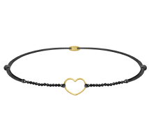 Grav Gemstone Heart Arany 14K Karkötő