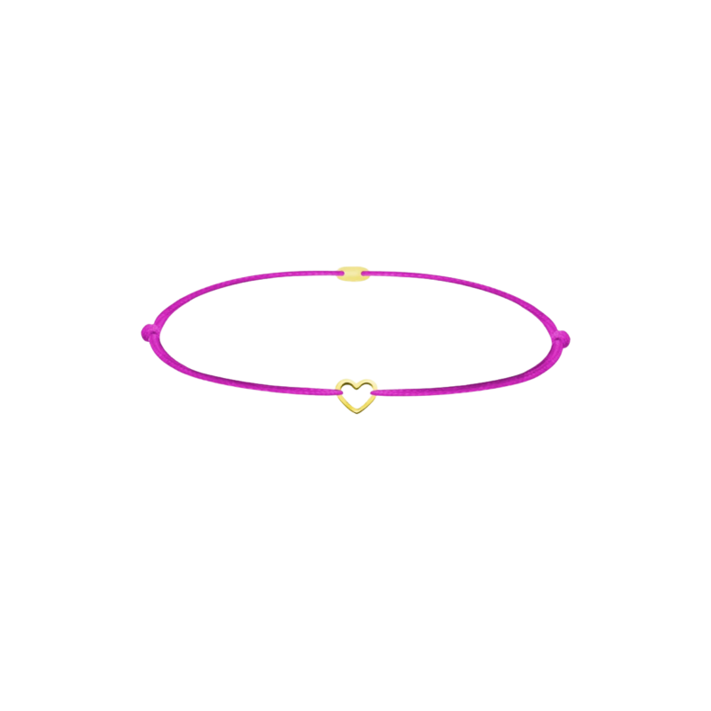 GRAV Baby Heart Contour Arany 14K Fonalas Karkötő
