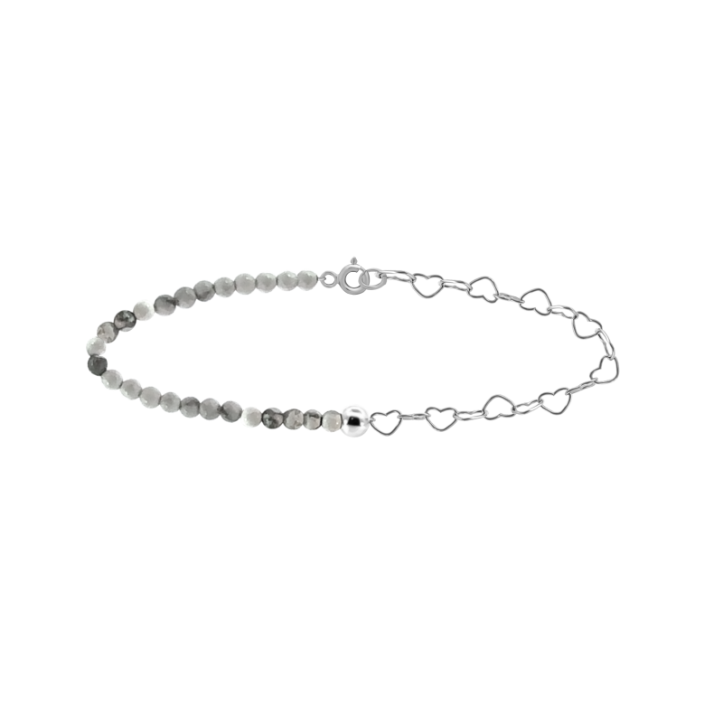 GRAV Saona Heart Howlite Ezüst 925 Karkötő