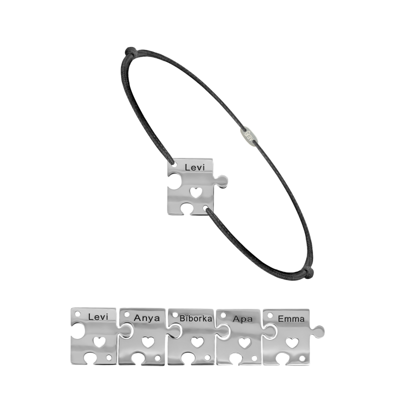 GRAV Puzzle Family 5 Ezüst 925 Fonalas Karkötő