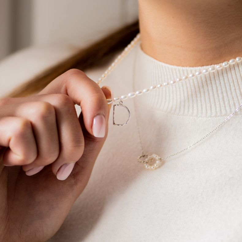 GRAV Pearl Hoop EZÜST 925 Nyaklánc