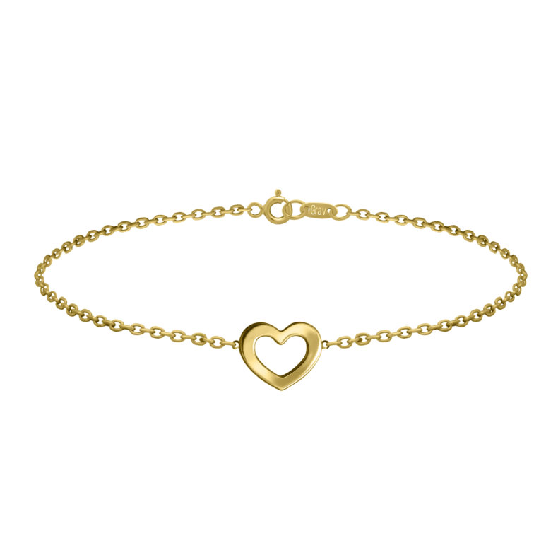 Grav  Heart Arany 14K Karkötő