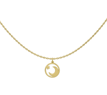 GRAV To The Moon Contour Arany 14K Nyaklánc