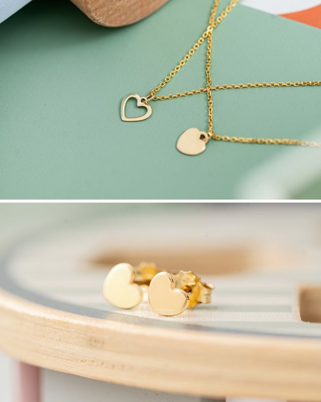 GRAV Baby Heart Arany 14K Fülbevaló