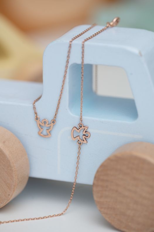 Grav Angel Contour Baby Arany 14K Nyaklánc